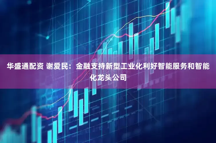 华盛通配资 谢爱民：金融支持新型工业化利好智能服务和智能化龙头公司