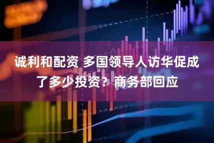 诚利和配资 多国领导人访华促成了多少投资？商务部回应